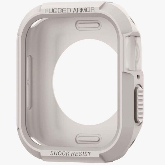 Etui Spigen do Apple Watch 4/5/6/7/8/9/SE 44/45mm, Rugged Armor, Beżowe