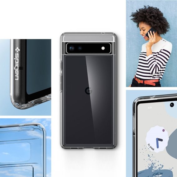 Etui Spigen do Google Pixel 6A, Ultra Hybrid, Crystal Clear, przezroczyste