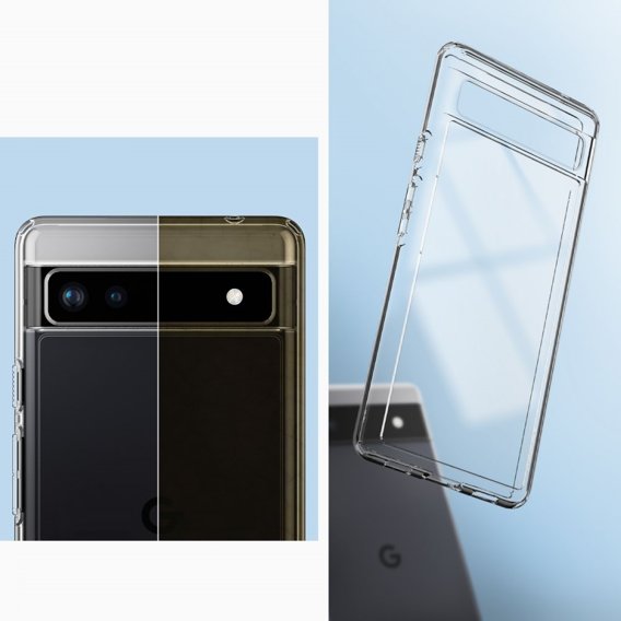 Etui Spigen do Google Pixel 6A, Ultra Hybrid, Crystal Clear, przezroczyste