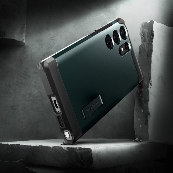 Etui Spigen do Samsung Galaxy S23 Ultra, Tough Armor, zielone
