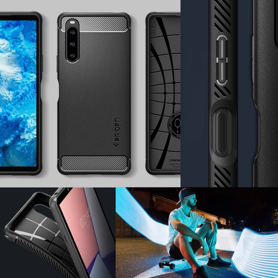 Etui Spigen do Sony Xperia 10 V, Rugged Armor, czarne