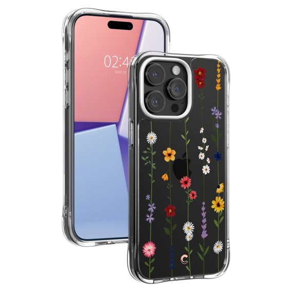 Etui  Spigen do iPhone 15 Pro, Cyrill Cecile, Kolorowe Kwiaty