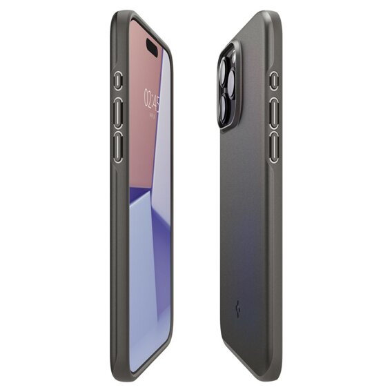 Etui Spigen do iPhone 15 Pro, Thin Fit, Szare