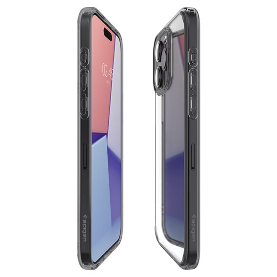 Etui Spigen do iPhone 15 Pro, Ultra Hybrid, Przezroczyste / Szare