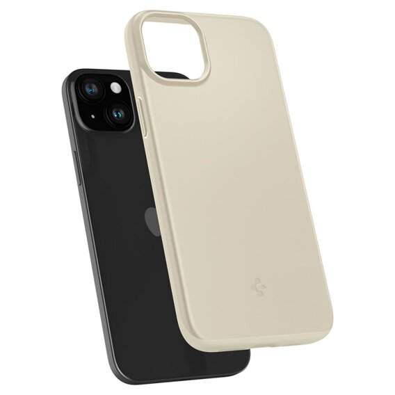 Etui Spigen do iPhone 15, Thin Fit, Beżowe