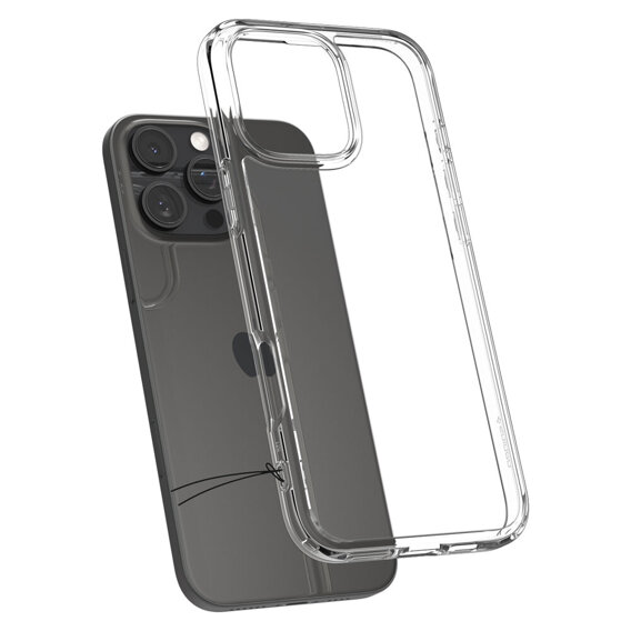 Etui Spigen do iPhone 16 Pro Max, Ultra Hybrid, przezroczyste + Szkło Hartowane 9H