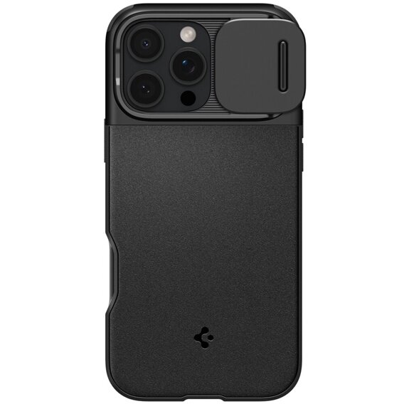 Etui Spigen do iPhone 16 Pro, Optik Armor Mag, czarne + Szkło hartowane 9H