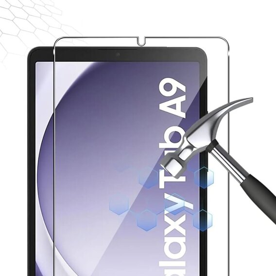 Etui + Szkło hartowane do Samsung Galaxy Tab A9, Obrotowe 360, brązowe