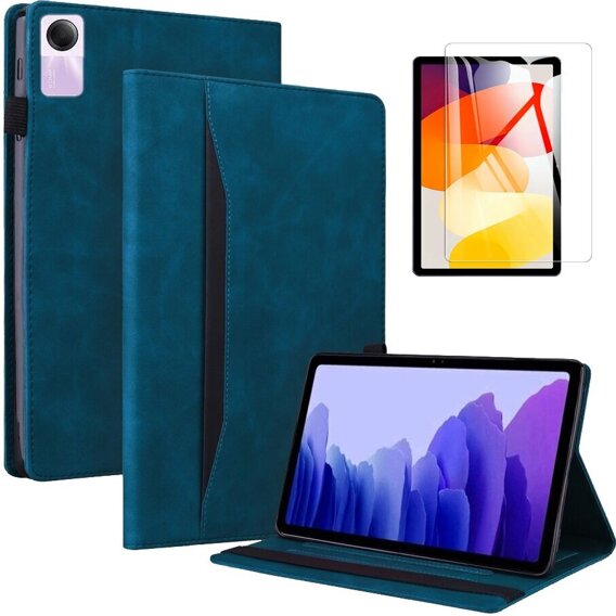 Etui + Szkło hartowane do Xiaomi Redmi Pad SE 11", Klasyczne, Niebieskie