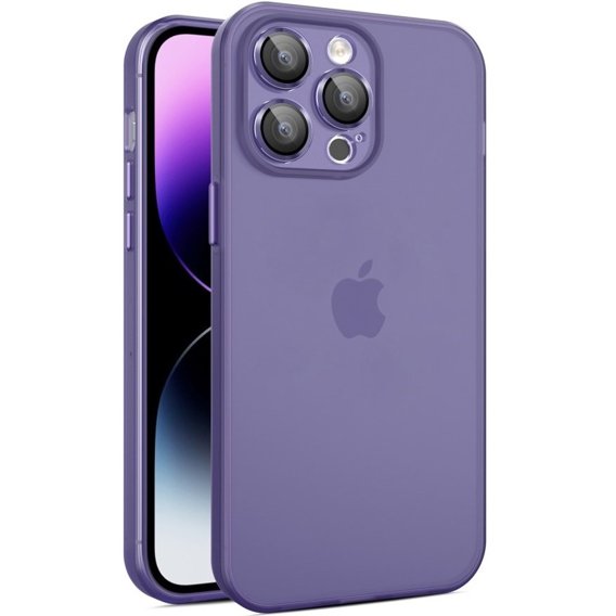 Etui Ultra Slim do iPhone 15 Pro Max, przezroczyste / fioletowe