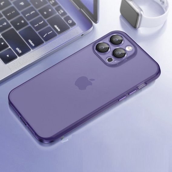 Etui Ultra Slim do iPhone 15 Pro Max, przezroczyste / fioletowe