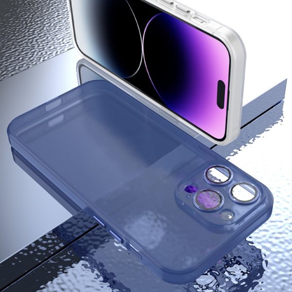 Etui Ultra Slim do iPhone 15 Pro Max, przezroczyste / niebieskie