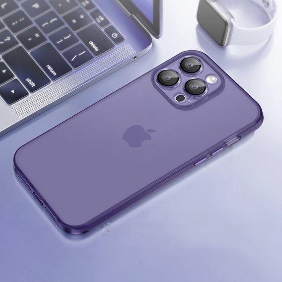 Etui Ultra Slim do iPhone 15 Pro, przezroczyste / fioletowe