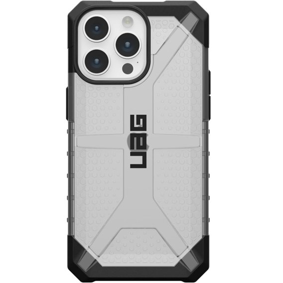 Etui Urban Armor Gear do iPhone 15 Pro Max, Plasma, przezroczyste / czarne