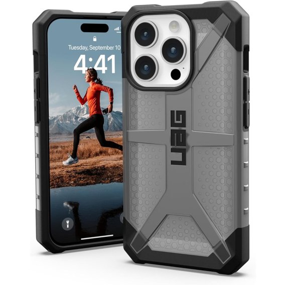 Etui Urban Armor Gear do iPhone 15 Pro, Plasma, szare