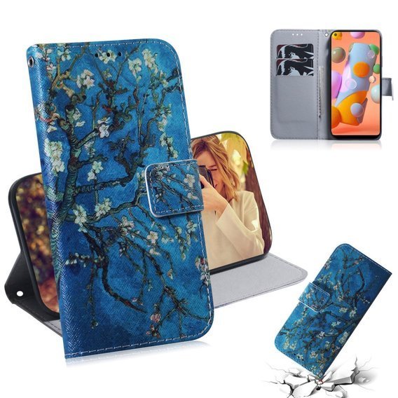 Etui Wallet do Samsung Galaxy M11 - Tree with Flowers