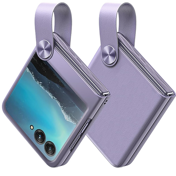 Etui Wristband Kickstand do Motorola Razr 50 Ultra, Fioletowe