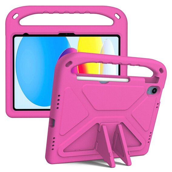 Etui dla dzieci do iPad 10.9 2022 10 Gen, dziecięce z uchwytem, Różowe