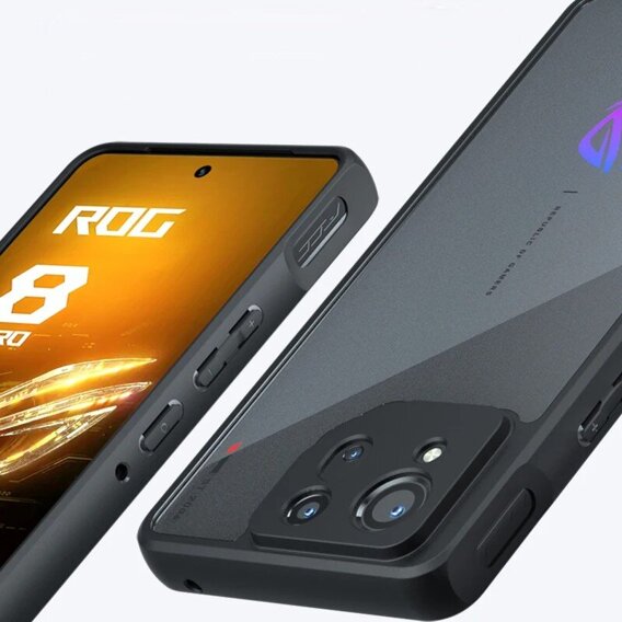 Etui do ASUS ROG Phone 8 Pro, Fusion Hybrid, z ochroną aparatu, matowe / czarne