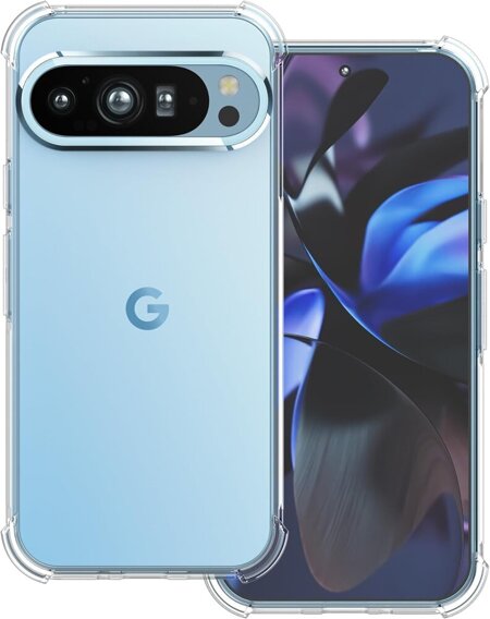 Etui do Google Pixel 9 / Pixel 9 Pro, Erbord Dropproof, przezroczyste + Szkło