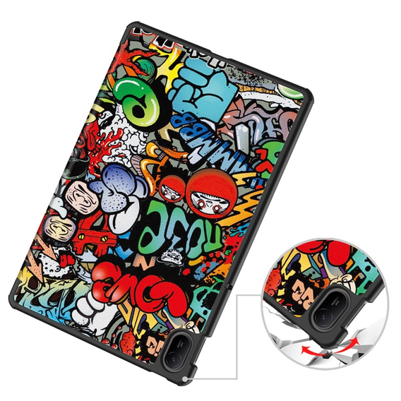 Etui do Huawei MatePad SE 11" 2024, Smartcase, graffiti