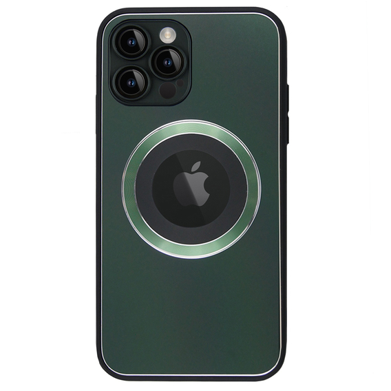 Etui do MagSafe do iPhone 13 Pro Max, Hole for Apple Logo, zielone