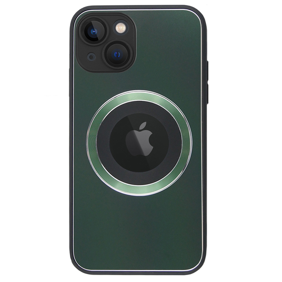 Etui do MagSafe do iPhone 14, Hole for Apple Logo, zielone