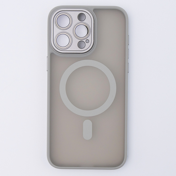 Etui do MagSafe do iPhone 15 Pro, Hybrid Matte Lens Pro, tytanowe szare