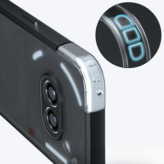 Etui do Nothing Phone 2a, Fusion Hybrid, z ochroną aparatu, matowe / czarne