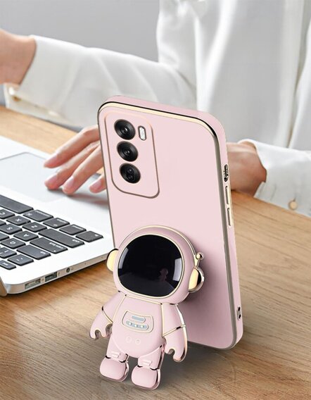 Etui do Oppo Reno 12, Astronaut, różowe