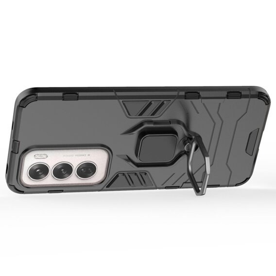 Etui do Oppo Reno 12, Military kickstand ring, czarne