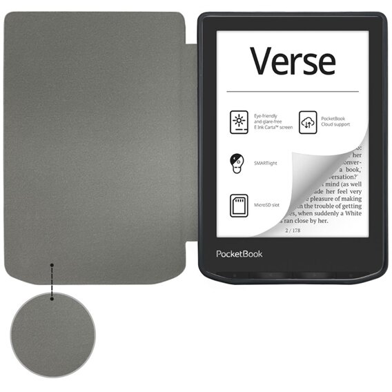 Etui do Pocketbook Verse / Verse Pro, Smartcase, czarne