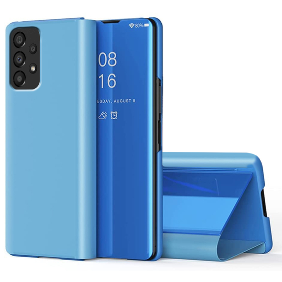Etui do Samsung Galaxy A13 4G, Clear View, niebieskie