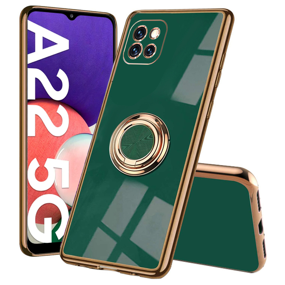 Etui do Samsung Galaxy A22 5G, Electro Ring, zielone