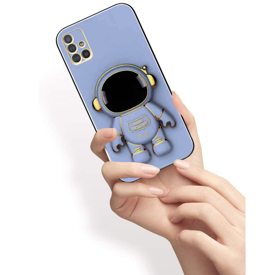 Etui do Samsung Galaxy A71, Astronaut, niebieskie