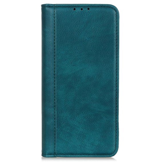 Etui do Samsung Galaxy M13 4G, Wallet Litchi Leather, zielone