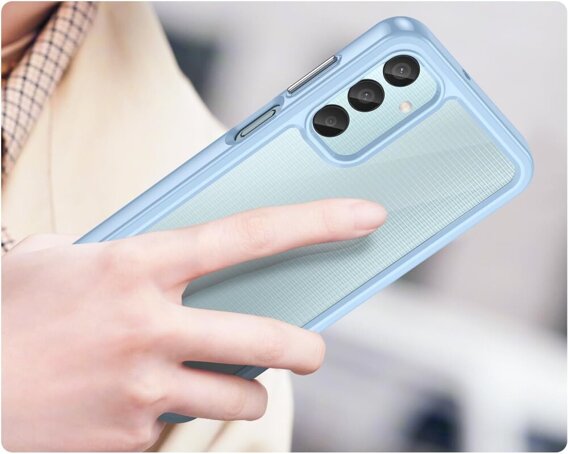 Etui do Samsung Galaxy M15 5G, Fusion Hybrid, przezroczyste / niebieskie