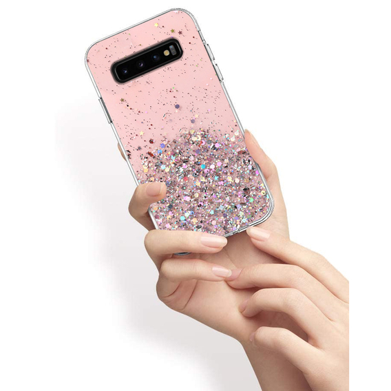 Etui do Samsung Galaxy S10 5G, Glittery, różowe