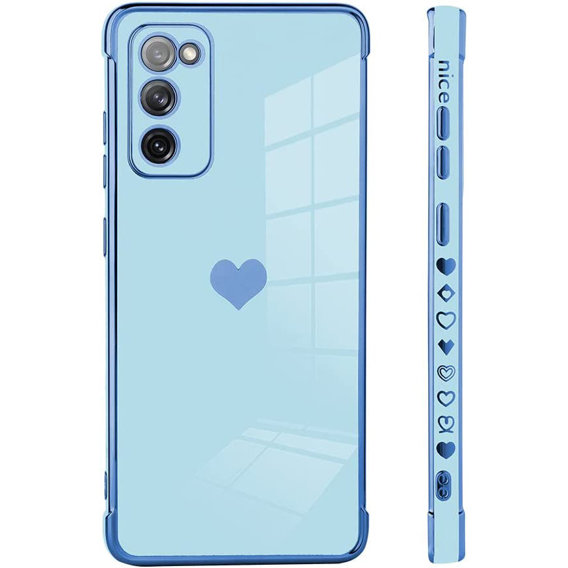 Etui do Samsung Galaxy S20 FE, Electro heart, niebieskie