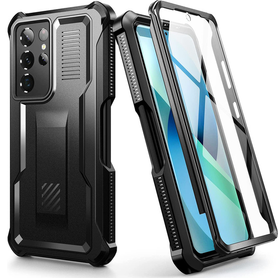 Etui do Samsung Galaxy S21 Ultra, Dexnor Full Body Hybrid, czarne