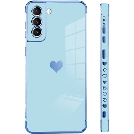 Etui do Samsung Galaxy S22, Electro heart, niebieskie