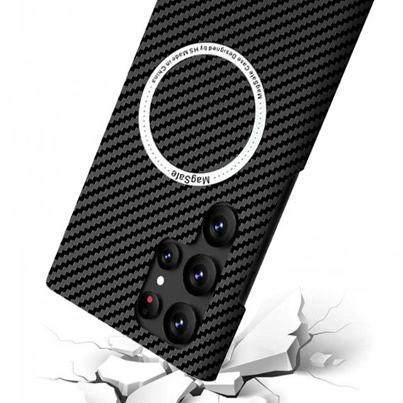 Etui do Samsung Galaxy S22 Ultra, Magsafe Slim Carbon, czarne