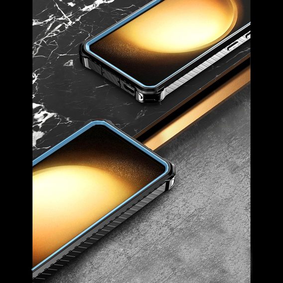 Etui do Samsung Galaxy S23 Plus, Heavy Duty Ring Belt Clip, niebieskie