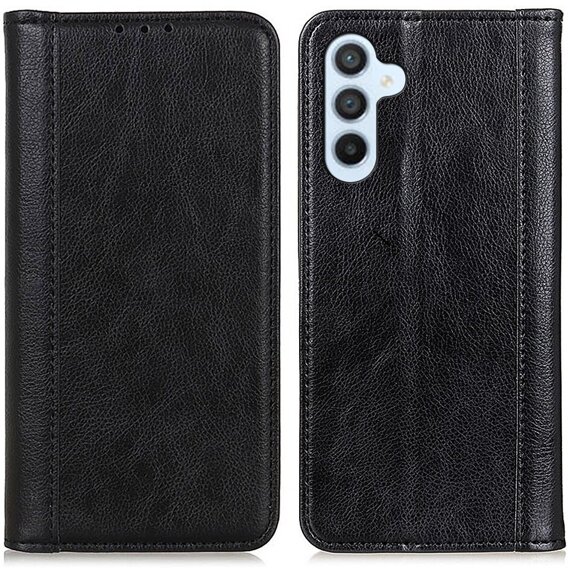 Etui do Samsung Galaxy S24+ Plus, Wallet Litchi Leather, czarne