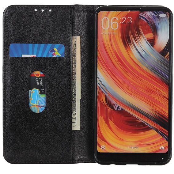 Etui do Samsung Galaxy S24+ Plus, Wallet Litchi Leather, czarne