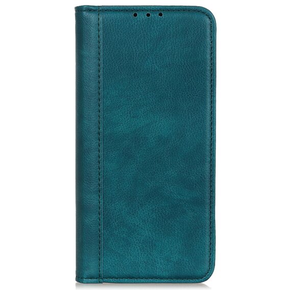 Etui do Samsung Galaxy S24+ Plus, Wallet Litchi Leather, zielone