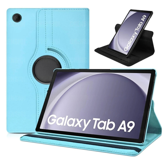 Etui do Samsung Galaxy Tab A9, Obrotowe 360, niebieskie