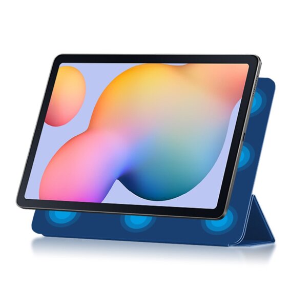 Etui do Samsung Galaxy Tab S6 Lite Tri-fold, Magnetic smartcase, granatowe