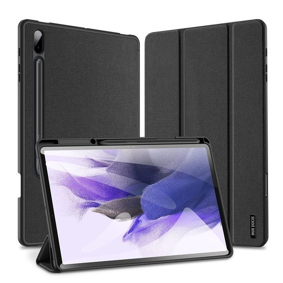 Etui do Samsung Galaxy Tab S7+ Plus / S8+ Plus / S7 FE, Dux Ducis Domo, Black