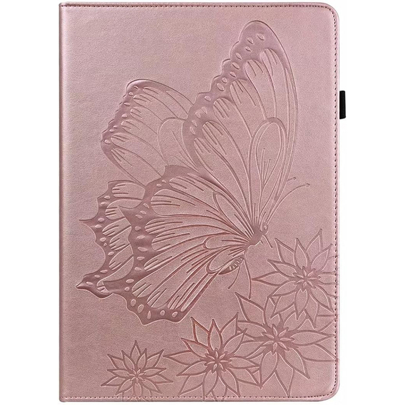 Etui do Samsung Galaxy Tab S9 FE, Wallet Pen Slot, butterflies, Różowe
